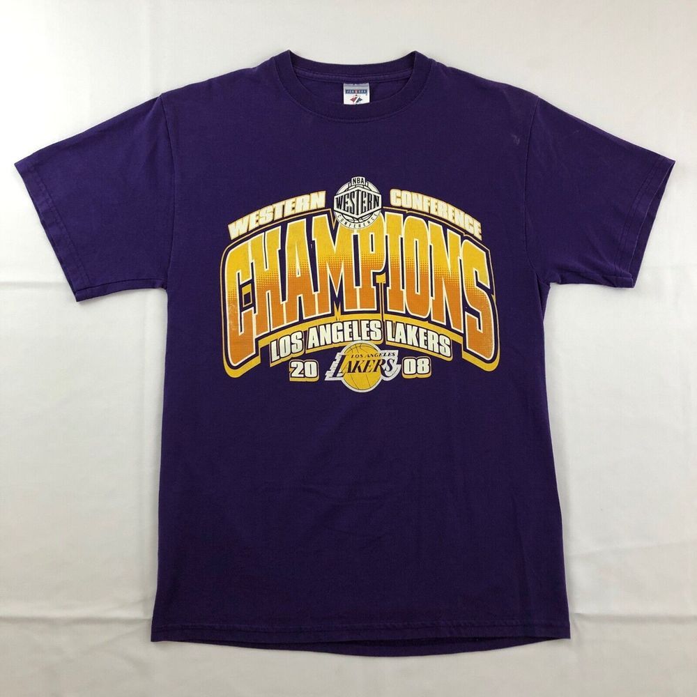 LA Lakers Western Conference Champions 2008 Shirt Men's Size‎ M Rare